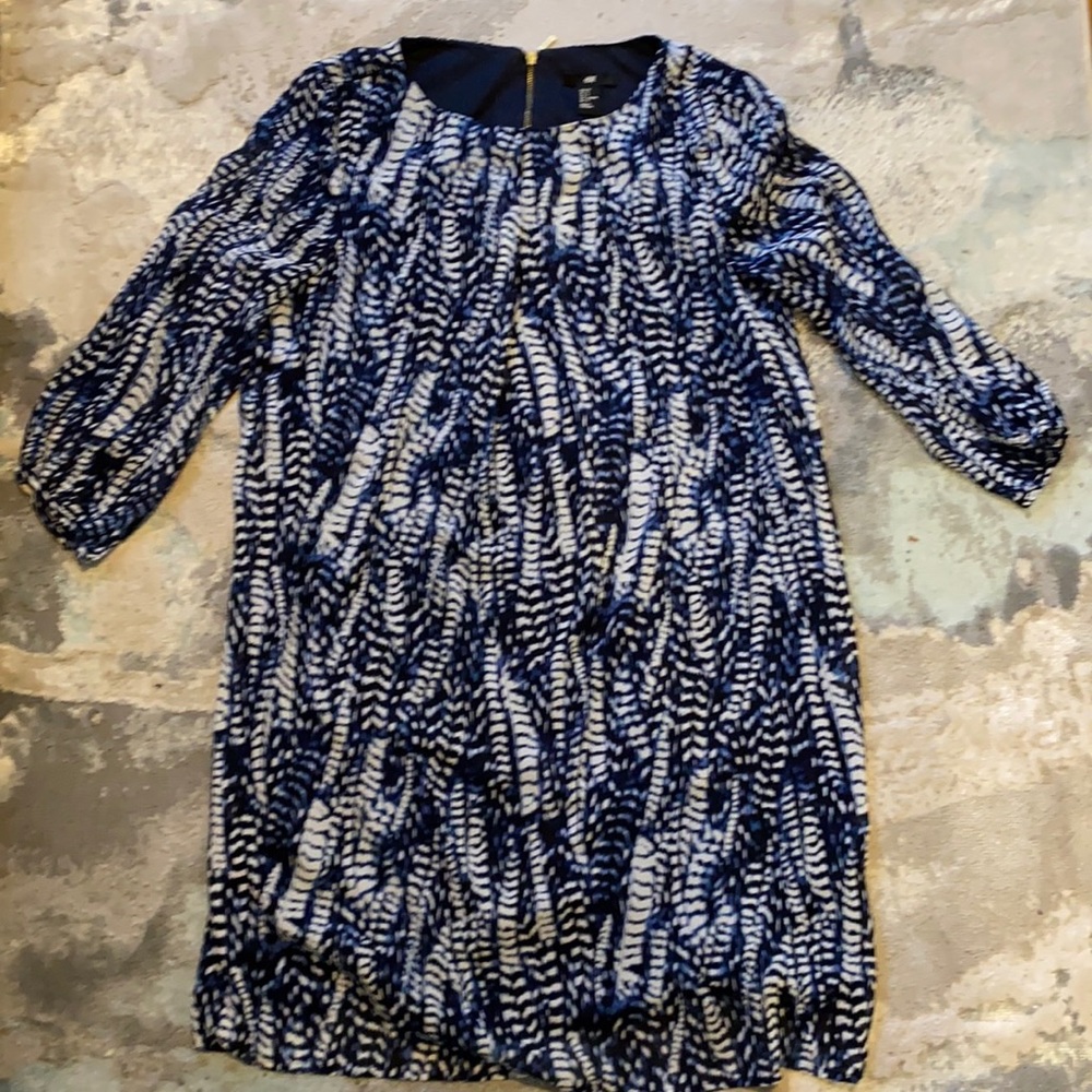 Beautiful printed H&M dress with chiffon sleeves